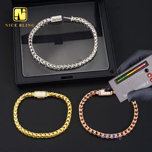 Mode Hiphop Franco Keten Groothandel Sieraden Unisex Zilver 4Mm Charme Kettingen Moissnite Lock Franci Ketting Armband - Product Image 6