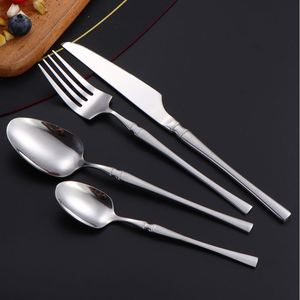 Ensemble de couverts en acier inoxydable au design unique, ensemble de couverts en acier inoxydable, couteau, fourchette, cuillère, vaisselle - Product Image 3