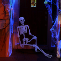 Squelette effrayant personnalisé en gros pour décoration de maison hantée, squelette d'Halloween grandeur nature à suspendre, en vente