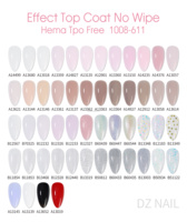 DZ NAIL Professionnel – Top Coat Brillant Longue Durée, Matériau Végétalien Sans Résidu, Recharge en Gros – Base Coat et Top Coat