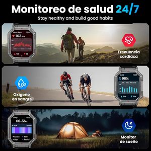 Reloj Inteligente EDS KR92 con GPS y Camuflaje, Más de 100 Modos Deportivos, Llamadas por Bluetooth, Reloj Inteligente de Fitness, Brújula, Asistente de Voz GPT, Linterna LED - Product Image 6