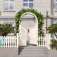 Portail de jardin en alliage d'aluminium style français, thermolaqué, à double/simple battant, installation facile pour villa extérieure et gîte