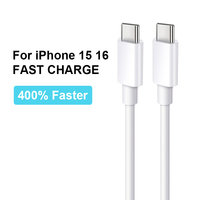 Câble de Charge Rapide USB-C Certifié MFI pour iPhone 16 15 14 13 12 11 Pro Max, Longueurs 1m et 2m