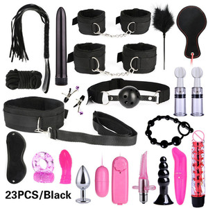 Erotic Handcuffs Nipple Clamps Gag Whip Rope <strong>Bondage</strong> Gear Sex Toys for Couples BDSM Sex <strong>Bondage</strong> <strong>Set</strong> - Product Image 4