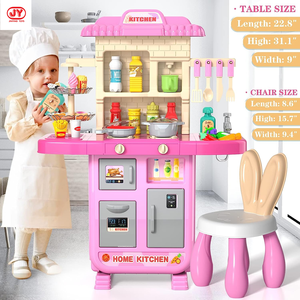 Cocina de Juguete para Niños, Juguete de Cocina con Luces y Sonidos, Simulación de Rociador y Fregadero, Comida de Juguete para Jugar a Fingir - Product Image 2