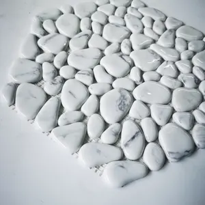 Esagono Carrara marmo bianco mosaico piastrelle pietra cucina Backsplash per Hote