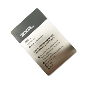 Tarjetas de regalo de membresía <span class=keywords><strong>VIP</strong></span> en blanco de metal plateado de acero inoxidable baratas personalizadas, tarjetas de visita de metal con grabado láser, tarjetas de identificación - Product Image 3