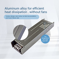 Controlador LED de Aluminio HUARON HRGL para Interiores, Conmutación AC-DC, Salida de 24V, Voltaje Constante, Delgado, Eficiencia del 90-99%, 100W-600W, CE, ROHS, FCC