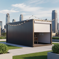 Contenedor Modular Portátil Pequeño de 20FT/40FT, Garaje Móvil de Lujo, Contenedor de Almacenamiento de Acero, Villa, Casa