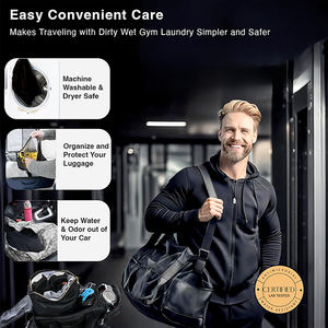 Bolsa Impermeable y Antimicrobiana <span class=keywords><strong>para</strong></span> Viajes, Inhibe las Bacterias y el Mal Olor de la <span class=keywords><strong>Ropa</strong></span> <span class=keywords><strong>Sucia</strong></span>, Bolsa Seca y Húmeda <span class=keywords><strong>para</strong></span> <span class=keywords><strong>Ropa</strong></span> de Gimnasio - Product Image 6