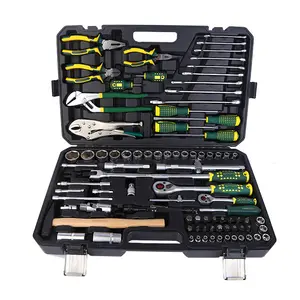 Kit di riparazione automatica serie cassetta degli attrezzi da 121 pezzi materiale 50BV cacciavite scanalato s2 scatola di plastica di alta qualità cassetta degli attrezzi per la riparazione della macchina