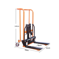 Chariot élévateur à palettes hydraulique OEM, capacité de charge 200 kg, hauteur de levage 90 cm, pour le déplacement et le chargement de petites marchandises pour les ménages et les fermes