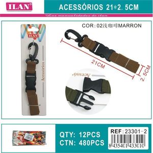 Portachiavi ILAN 21x2,5 cm Marrone Accessorio per Clip per Indumenti - Product Image 3