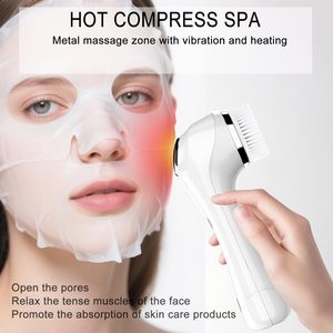 5-in-1 USB Rechargeable <b>Electric</b> Silicone Facial Cleansing Brush Pore Exfoliating <b>Massage</b> Face Washing Scrubber With Five <b>Head</b> - Product Image 4