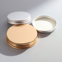 Bouchons à vis de bouteille 53mm 56mm 58mm, bouchon en aluminium argenté pour bocaux à crème