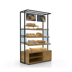 Estante de exhibición de pan laminado de madera para equipo de cocina comercial duradero con marco de acero para hoteles y restaurantes - Product Image 3