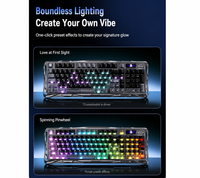 Teclado Mecánico GravaStar K98 Tri-Modo, Montaje Gasket, Carcasa de Aleación de Aluminio, PBT RGB, para Juegos y Oficina, Compatible con Windows y MacOS