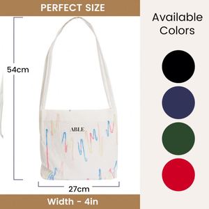 Bolso Bandolera de Lona Texturizada Personalizada con Estampado de Ondas Coloridas, Bolso de Compras Casual Diario, Bolso de Hombro con Asa para Mujer - Product Image 2