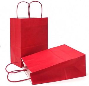 Sac en papier kraft personnalisé imprimé en couleur, sac de shopping tendance avec logo personnalisé pour l'emballage et l'artisanat - Product Image 4