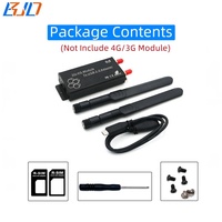 Adaptateur sans fil USB 2.0 Type-A vers Mini PCI-E MPCIe avec 1 emplacement pour carte SIM, 2 antennes et étui de protection pour module modem 3G 4G LTE