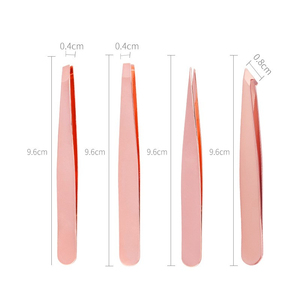 Private Label Eyelash Tweezers Set with Scissors Stainless Steel Eyebrow Tweezers Hair Removal Beauty Tools - Product Image 5