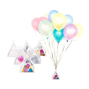 气球配件星形心形立方体圆形塑料箔氦气气球派对装饰用重量
