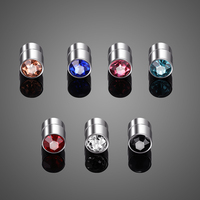 Clou d'Oreille Magnétique en Acier et Cristal, Sans Perçage, Boucles d'Oreilles Magnétiques Puissantes pour Hommes et Femmes, Clip d'Oreille Magnétique 6mm, Bijoux