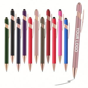 Personalized Ballpoint <b>Pen</b> with logo 2 in 1 Capacitive <b>Multi</b> Function Metal Stylus <b>Pen</b> Promotional Gift Rose Gold Ball Point <b>Pen</b> - Product Image 1