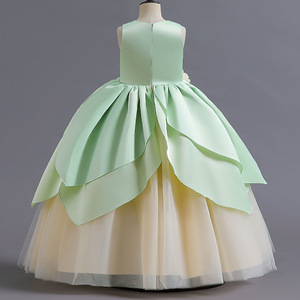 Grenouille Prince Princesse <span class=keywords><strong>Robe</strong></span> Sans Manches Style Long Halloween Princesse <span class=keywords><strong>Tiana</strong></span> <span class=keywords><strong>Robe</strong></span> - Product Image 5