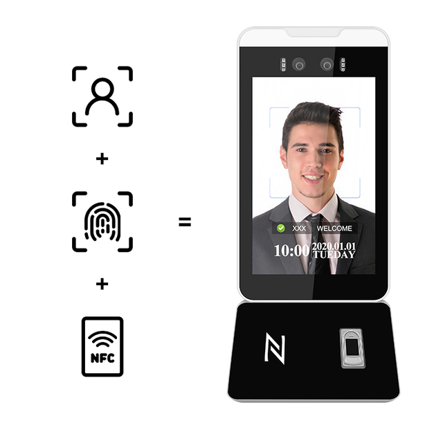 Sinmar 8 Inch Biometric Access Control Products Attendance Face Recognition Biometric Fingerprint Thumb Scanner Terminal Device