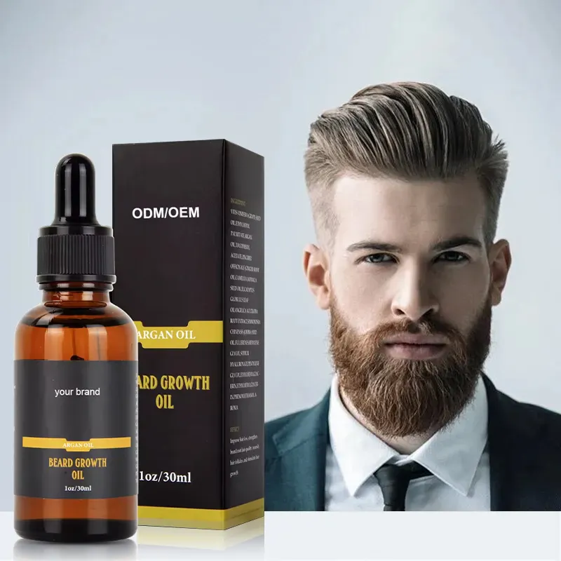 Private Label Baard Groeiende Olie Beste Mannen Gezichtsverzorging Groothandelsproduct 100% Natuurlijke Organische Verzacht Versterkt Trim Baardolie