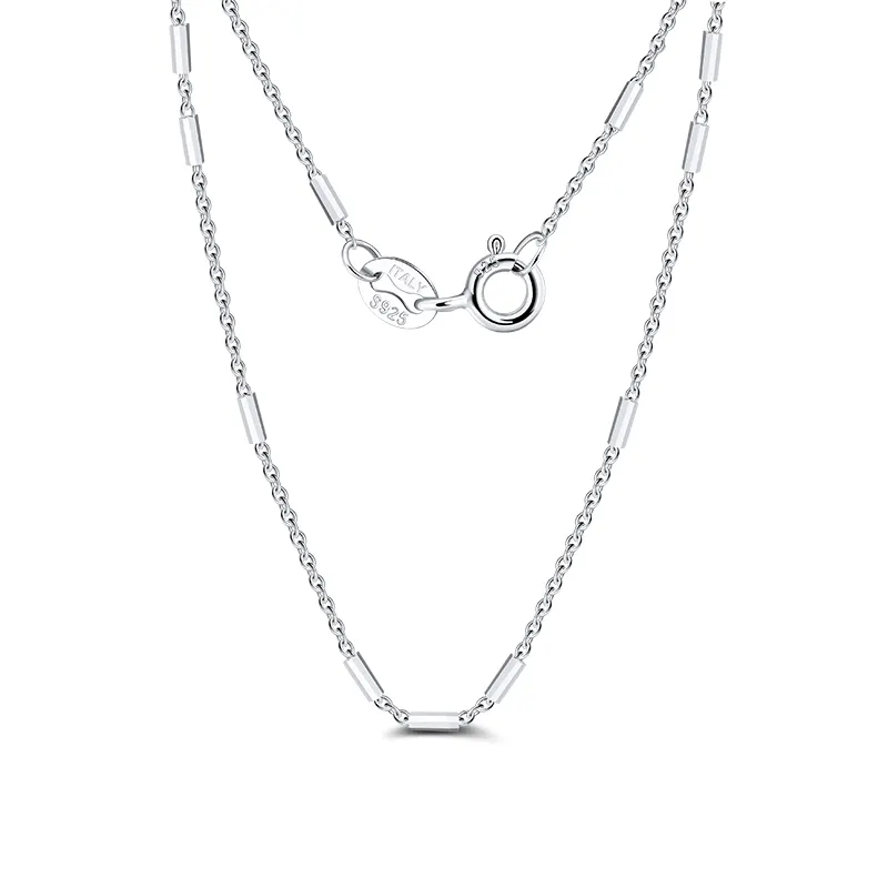 RINNTIN SC28 joyería de moda en a granel italiano plata 925 collar de cadena de Cable para los hombres y las mujeres