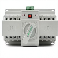 Saklar Transfer Otomatis Daya Ganda 2P 63A Mini Dual Power 3P 4P ATS Saklar Daya Cadangan