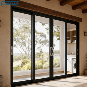 Portes d'entrée de restaurant Outus en aluminium durable avec panneaux de verre haute visibilité - Product Image 1