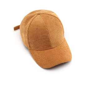 Popular Unisex Outdoor Corduroy Customized Your Own Logo Blank <b>Plain</b> Curved Brim Wholesale Winter Autumn <b>Baseball</b> Hat <b>Cap</b> - Product Image 1