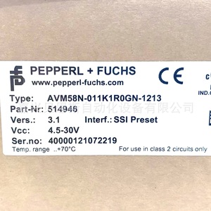 Codificador Absoluto Pepperl Fuchs AVM58N 011K1R0GN 1213, Preconfigurado SSI, 58 mm, para Uso en Automatización - Product Image 5