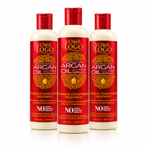 Mascarilla Capilar Acondicionadora Profunda de Marca Privada Personalizada con Aceite de Argán, Tratamiento Intensivo, Fórmula Anti-Rotura para Cabello Rizado - Product Image 1
