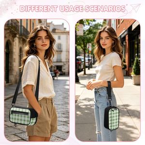 Sac à bandoulière 3-en-1 pour filles, imprimé Palaka vert hawaïen, sacoche pour téléphone portable, petit sac décontracté pour l'extérieur - Product Image 5