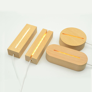ABS USB lamba komik <span class=keywords><strong>Mini</strong></span> süslemeleri odası USB masa lambaları komik ev ışıkları tasarlanmış ahşap gece lambası Illusion dekor dikdörtgen - Product Image 6