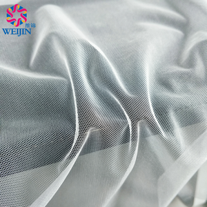 テキスタイル染色100% ナイロン20D通気性ソフトブライトメッシュネット22g 160cmホワイトチュールメッシュニット刺繍パワーメッシュ生地ドレス - Product Image 3