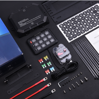 Interrupteur auxiliaire multifonction Pod Touch Switch Panel 12V Momentané Stroboscopique Circuit Control Box RGB Mictuning 12 Gang Switch