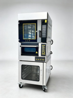 Four à Convection Électrique à Commande Numérique, Machine de Boulangerie Combinée, Four à Pince, Étuve de Fermentation en Acier Inoxydable avec Fonction Vapeur