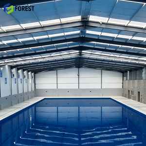 Structure en acier galvanisé résistante aux tremblements de terre pour piscine intérieure, bâtiment résistant à l'humidité, arène aquatique commerciale - Product Image 1