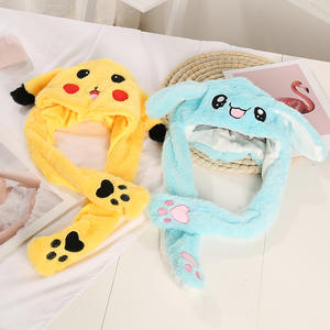 Sombrero de Orejas de Conejo de <span class=keywords><strong>Pikachu</strong></span> en Movimiento, <span class=keywords><strong>Gorro</strong></span> Suave para Saltar, Juguete Divertido de Dibujos Animados, Sombrero de Felpa Kawaii, Juguetes de Regalo para Niños y Adultos - Product Image 3