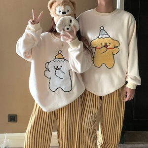 Pijamas de Pareja de <span class=keywords><strong>Mickey</strong></span>, Gruesos para Invierno, para Mujer, Hombre Puede Usarlos como Ropa de Abrigo, Conjunto de Traje para el Hogar - Product Image 1