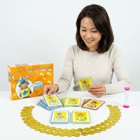 Jeu de cartes de jeu de société en carton écologique imprimé sur mesure avec jetons à lamination couleur intégrale à impact carbone pour jeu de société familial