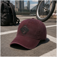 Gorra de béisbol táctica de lujo OEM de fábrica directa, de lona desgastada transpirable, con parche de PVC tonal personalizado, para uso urbano, común y privado