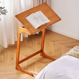 Small Wooden <b>Side</b> <b>Table</b> For <b>Sofa</b> Bedside Living Room Coffee <b>Table</b> With Book And Tea Cup - Product Image 4