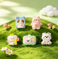 Accessoires en résine motif chien de dessin animé mignon pour DIY, colle crème, coque de téléphone, épingle à cheveux, autocollant tridimensionnel fait main, article de décoration
