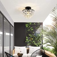 Mini lustres en cristal pour salle à manger plafonniers pour couloir intérieur chambre salle de bain cuisine plafonnier